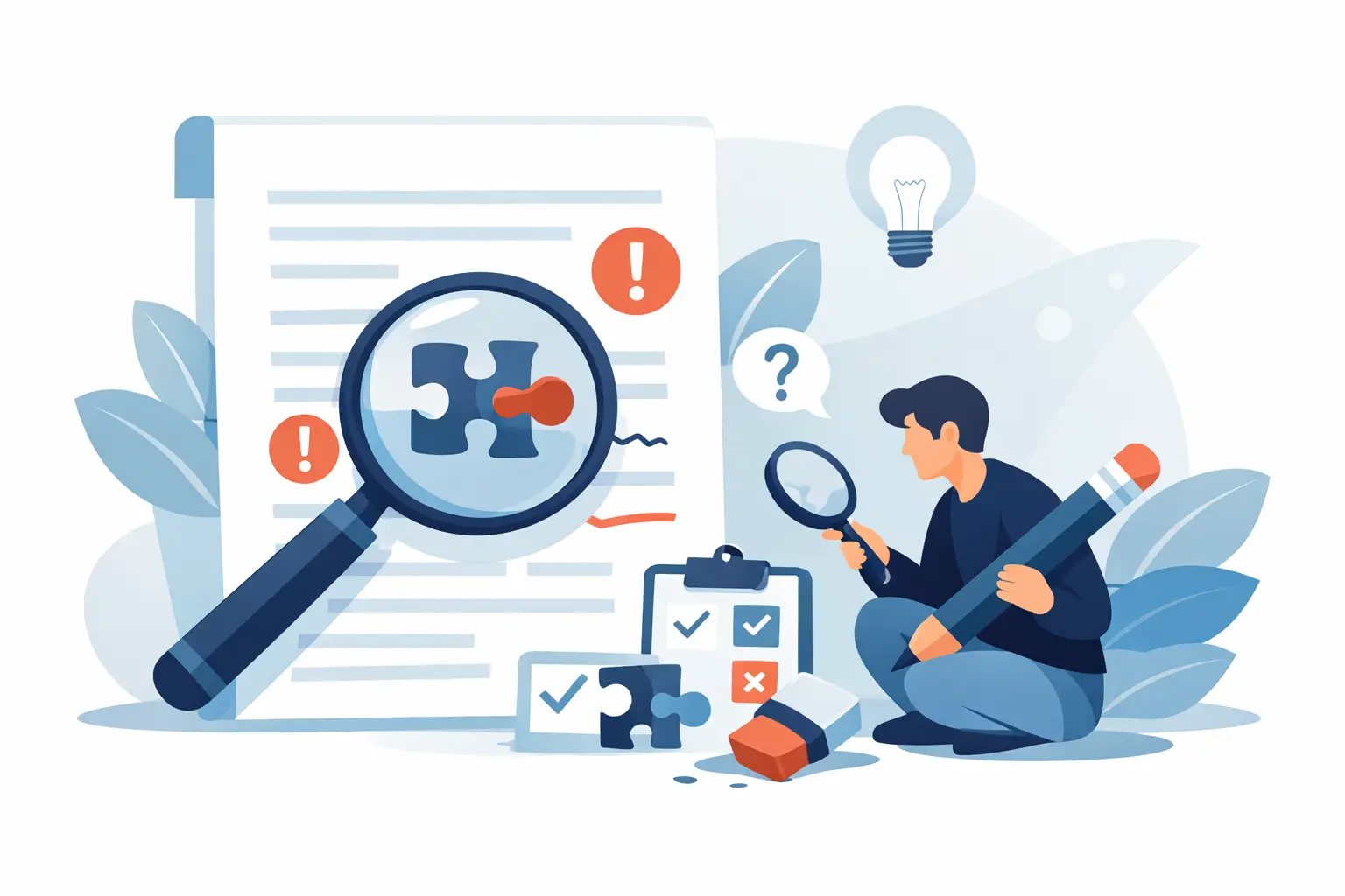 Identify and fix logical errors in the text