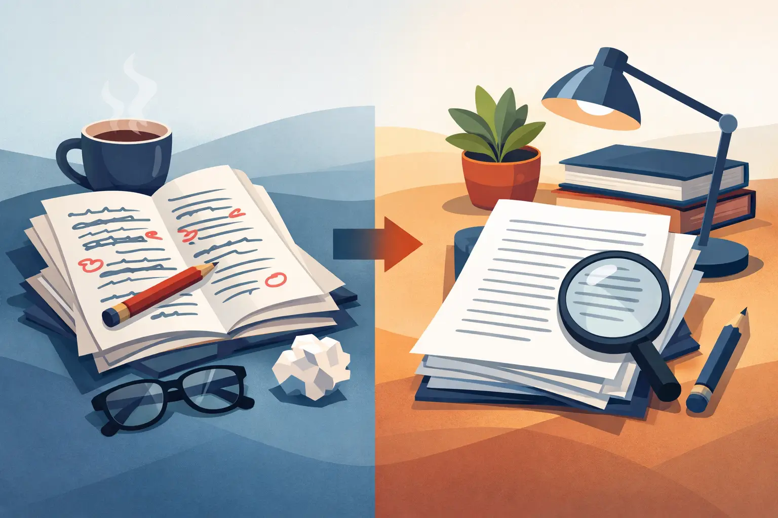 Example Novel Before and After Editing